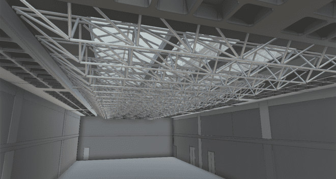 DETAILED SPORTS HALL STRUCTURE (LOD 4)